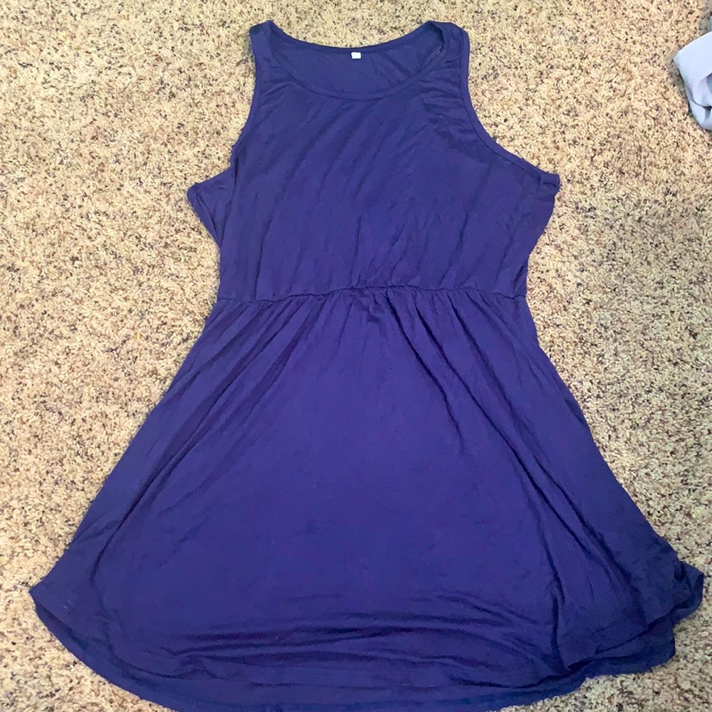 Navy racer back top